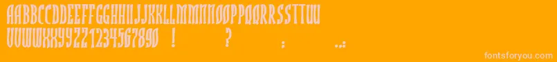 JmhRojoBold Font – Pink Fonts on Orange Background