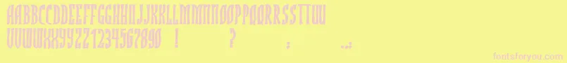 JmhRojoBold Font – Pink Fonts on Yellow Background