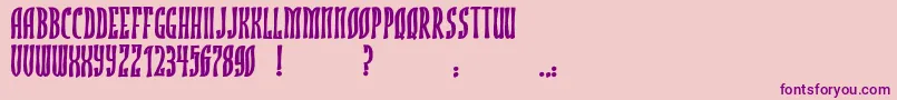 JmhRojoBold Font – Purple Fonts on Pink Background