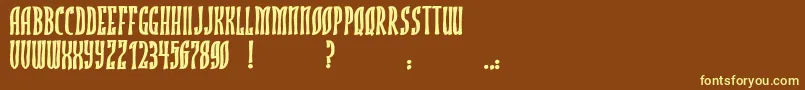 JmhRojoBold Font – Yellow Fonts on Brown Background