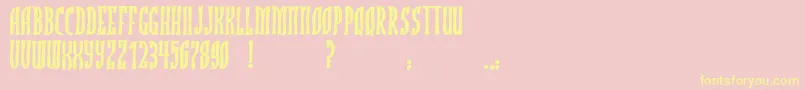 JmhRojoBold Font – Yellow Fonts on Pink Background