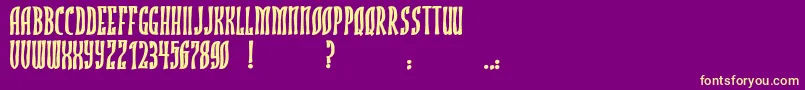 JmhRojoBold Font – Yellow Fonts on Purple Background