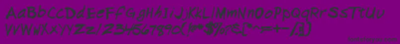NapkinscriptsskBold Font – Black Fonts on Purple Background