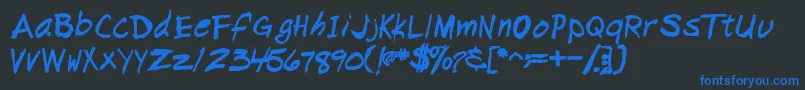 NapkinscriptsskBold Font – Blue Fonts on Black Background