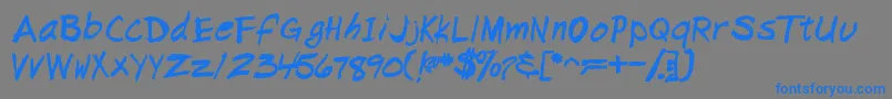 NapkinscriptsskBold Font – Blue Fonts on Gray Background