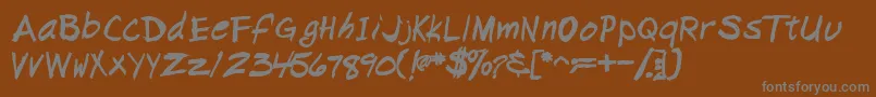 NapkinscriptsskBold Font – Gray Fonts on Brown Background