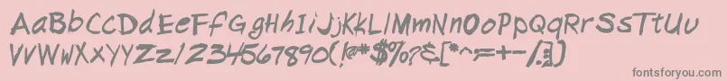 NapkinscriptsskBold Font – Gray Fonts on Pink Background