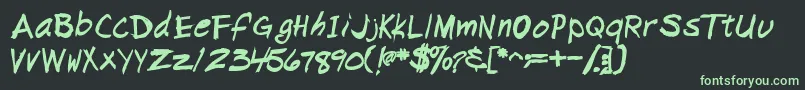 NapkinscriptsskBold Font – Green Fonts on Black Background