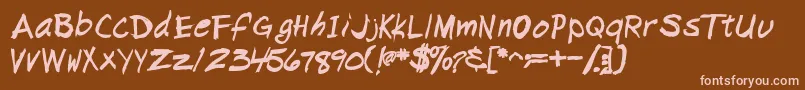 NapkinscriptsskBold Font – Pink Fonts on Brown Background