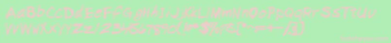 NapkinscriptsskBold Font – Pink Fonts on Green Background