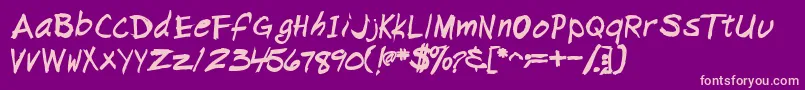 NapkinscriptsskBold Font – Pink Fonts on Purple Background