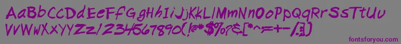 NapkinscriptsskBold Font – Purple Fonts on Gray Background