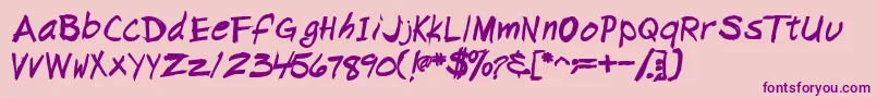 NapkinscriptsskBold Font – Purple Fonts on Pink Background