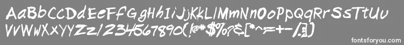 フォントNapkinscriptsskBold – 灰色の背景に白い文字