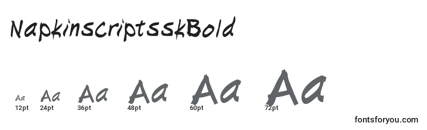Размеры шрифта NapkinscriptsskBold