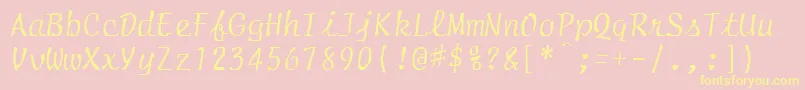 SultanRegular Font – Yellow Fonts on Pink Background