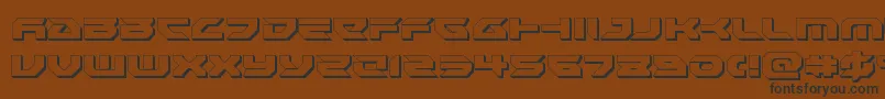 Royalsamurai3D Font – Black Fonts on Brown Background