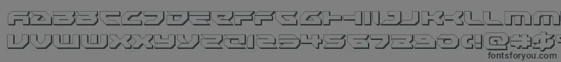 Royalsamurai3D Font – Black Fonts on Gray Background