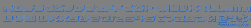 Royalsamurai3D Font – Blue Fonts on Gray Background
