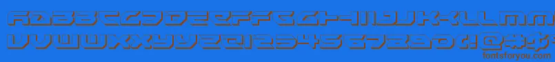 Шрифт Royalsamurai3D – коричневые шрифты на синем фоне