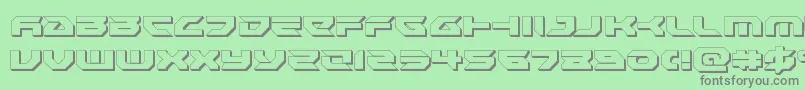 Royalsamurai3D Font – Gray Fonts on Green Background