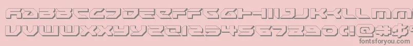 Royalsamurai3D Font – Gray Fonts on Pink Background