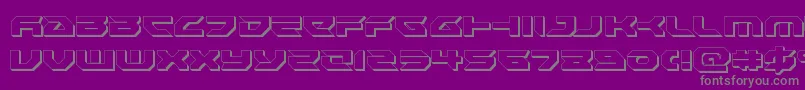 Royalsamurai3D-Schriftart – Graue Schriften auf violettem Hintergrund