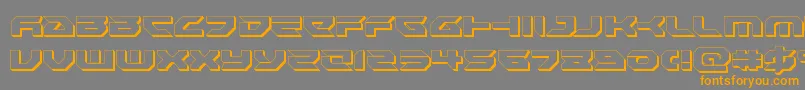Royalsamurai3D Font – Orange Fonts on Gray Background