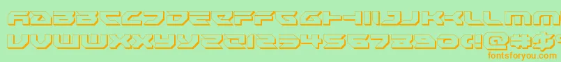 Royalsamurai3D Font – Orange Fonts on Green Background