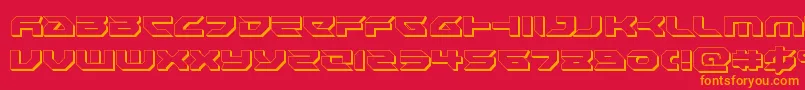 Royalsamurai3D Font – Orange Fonts on Red Background