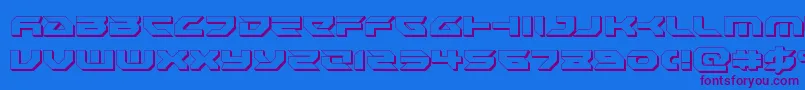 Royalsamurai3D Font – Purple Fonts on Blue Background
