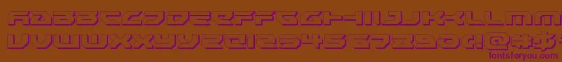 Royalsamurai3D Font – Purple Fonts on Brown Background