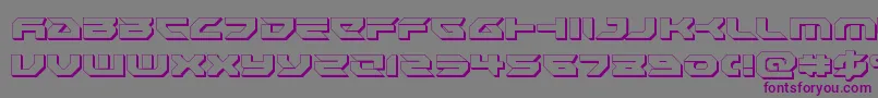 Royalsamurai3D-Schriftart – Violette Schriften auf grauem Hintergrund
