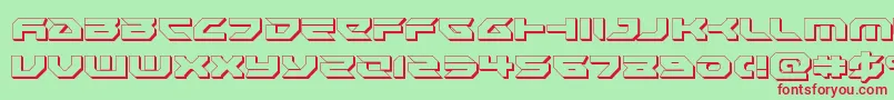 Royalsamurai3D Font – Red Fonts on Green Background