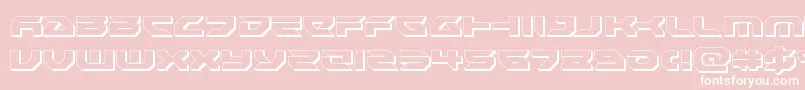 フォントRoyalsamurai3D – ピンクの背景に白い文字