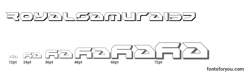 Размеры шрифта Royalsamurai3D