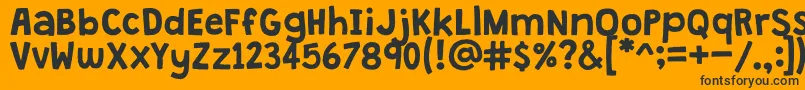 GrandstanderClean Font – Black Fonts on Orange Background