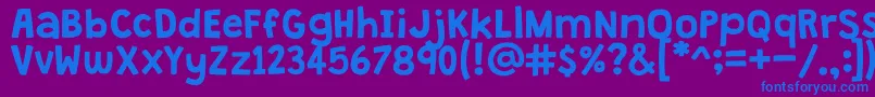 GrandstanderClean Font – Blue Fonts on Purple Background