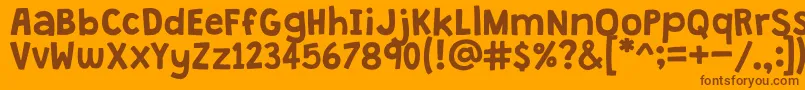 GrandstanderClean Font – Brown Fonts on Orange Background