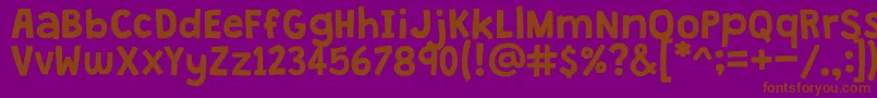 GrandstanderClean Font – Brown Fonts on Purple Background