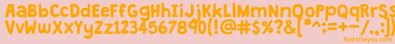 GrandstanderClean Font – Orange Fonts on Pink Background