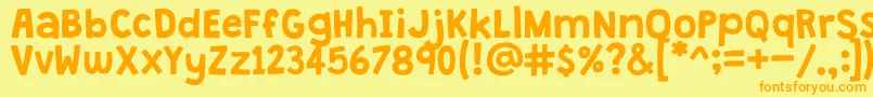 GrandstanderClean Font – Orange Fonts on Yellow Background