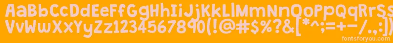 GrandstanderClean Font – Pink Fonts on Orange Background