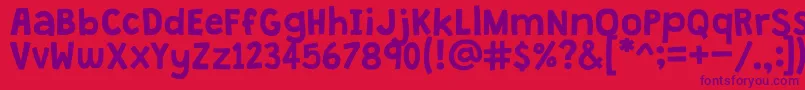 GrandstanderClean Font – Purple Fonts on Red Background