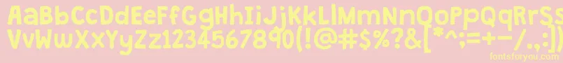 GrandstanderClean Font – Yellow Fonts on Pink Background