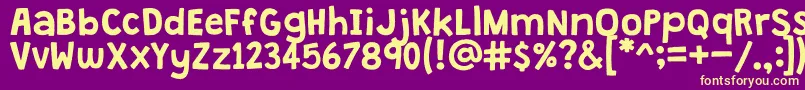 GrandstanderClean Font – Yellow Fonts on Purple Background