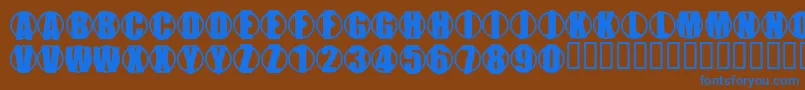 YchromePrime Font – Blue Fonts on Brown Background