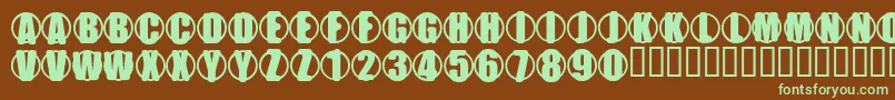 YchromePrime Font – Green Fonts on Brown Background