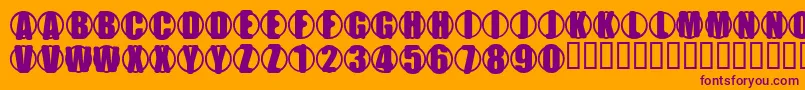 YchromePrime Font – Purple Fonts on Orange Background