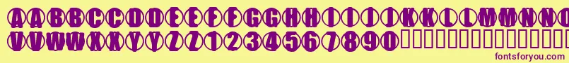YchromePrime Font – Purple Fonts on Yellow Background